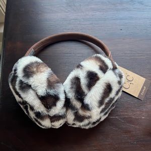 Cozy leopard ear muffs